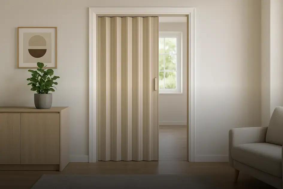 porta sanfonada em pvc em trombudo central: design prático e versátil para seu ambiente