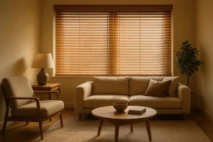 Persiana horizontal em madeira 50mm para controle de luz: saiba por que escolher