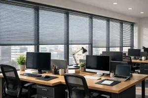 Persiana horizontal 25mm para escritório em Porto Belo: controle de luz ideal